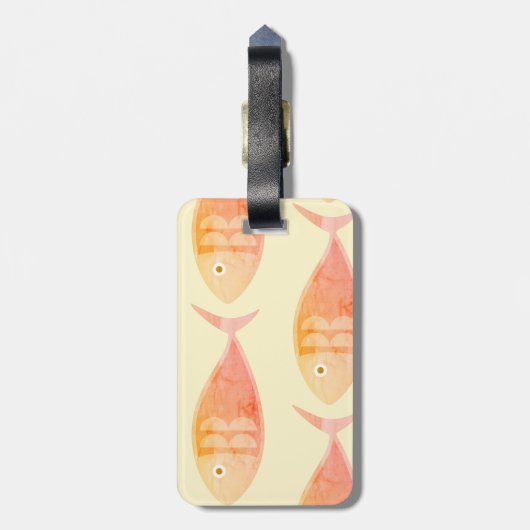 Bagagelabel zalmvisgroep (Achterkant verticaal)