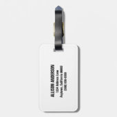 Bagagelabel Zebra Print Polka Dots (Achterkant verticaal)