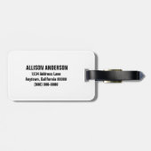 Bagagelabel Zebra Print Polka Dots (Achterkant horizontaal)