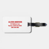 Bagagelabel Zebra Print Polka Dots (Achterkant horizontaal)