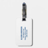 Bagagelabel Zebra Print Polka Dots (Achterkant verticaal)