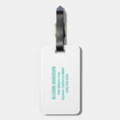 Bagagelabel Zebra Print Polka Dots (Achterkant verticaal)