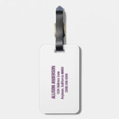 Bagagelabel Zebra Print Polka Dots (Achterkant verticaal)