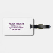 Bagagelabel Zebra Print Polka Dots (Achterkant horizontaal)