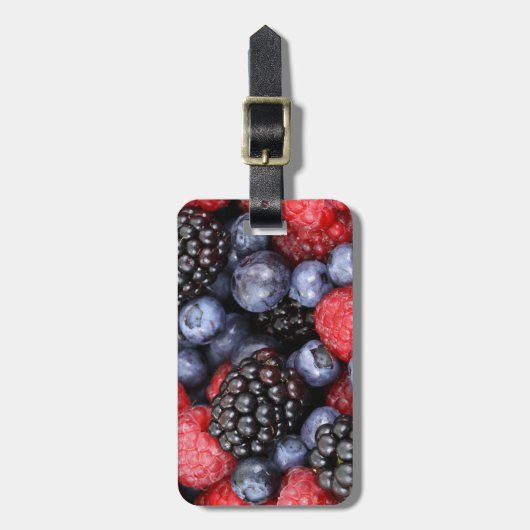 Bagagelabel zomerbessen (Voorkant verticaal)