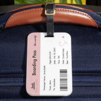 Bagagelabel Zwangerschapsaankondiging Meisje