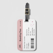 Bagagelabel Zwangerschapsaankondiging Meisje (Voorkant (verticaal))