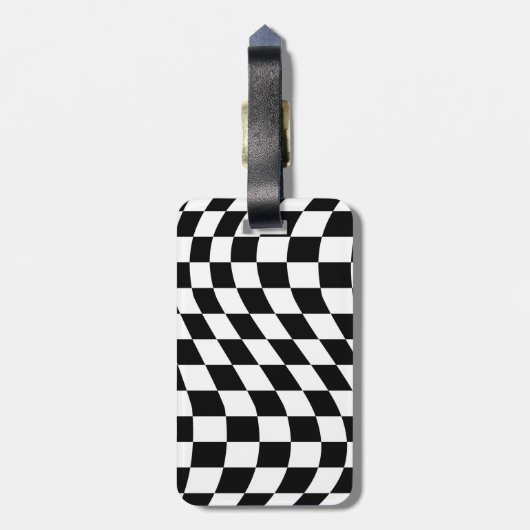 Bagagelabel zwart-wit controllerbord (Achterkant verticaal)