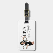 bagagelabels "Afrikaans+Amerikaans Diva of a Styli (Voorkant verticaal)