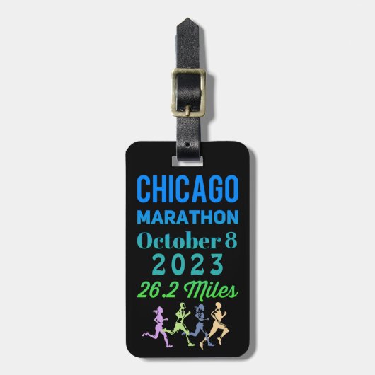 Bagagelabels Chicago Marathon 2023 (Voorkant verticaal)