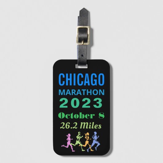 Bagagelabels Chicago Marathon 2023 (Voorkant (verticaal))