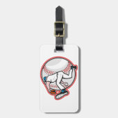 Bagagelabels honkbalpitcher (Voorkant verticaal)