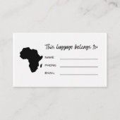 BAGAGELABELS ID KAART (Voorkant)