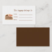 BAGAGELABELS ID KAART (Voorkant / Achterkant)