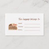 BAGAGELABELS ID KAART (Voorkant)