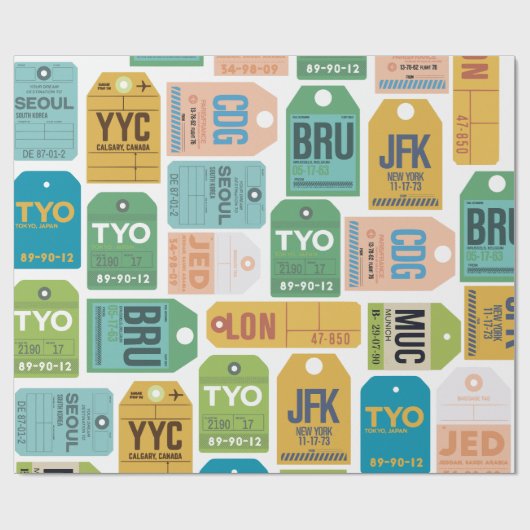  Bagagelabels inpakpapier (Vlak)