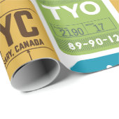 Bagagelabels inpakpapier (Rol Hoek)