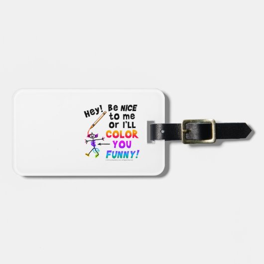 bagagelabels - Kleur u grappig (Voorkant horizontaal)