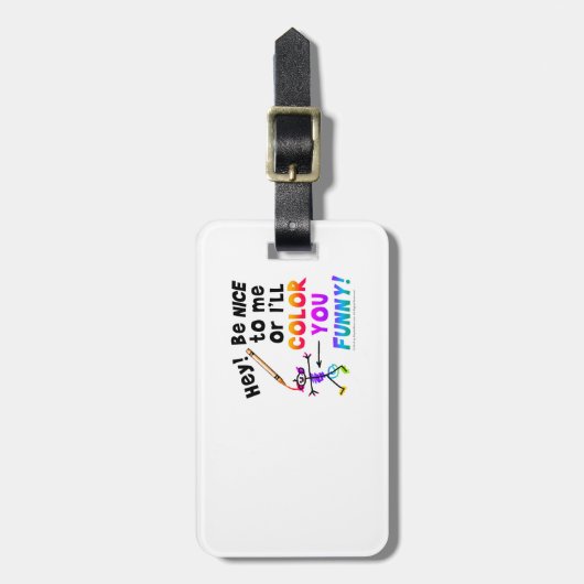 bagagelabels - Kleur u grappig (Voorkant verticaal)