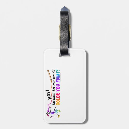 bagagelabels - Kleur u grappig (Achterkant verticaal)