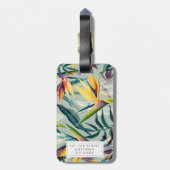 bagagelabels label voor tropische bloemen (Achterkant verticaal)