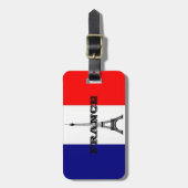 Bagagelabels met de vlag van Frankrijk en Eiffelto (Voorkant verticaal)