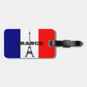 Bagagelabels met de vlag van Frankrijk en Eiffelto (Achterkant horizontaal)