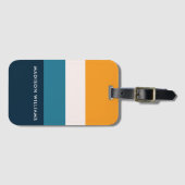 Bagagelabels met gekleurde lijnen (Voorkant (horizontaal))