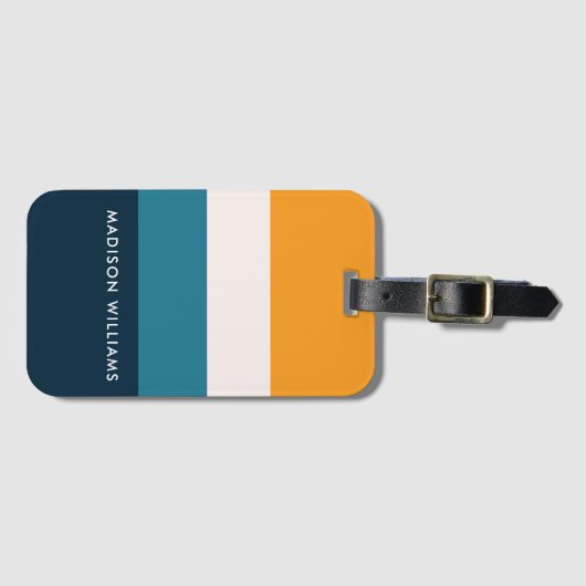 Bagagelabels met gekleurde lijnen (Voorkant (horizontaal))