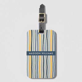 Bagagelabels met gekleurde lijnen