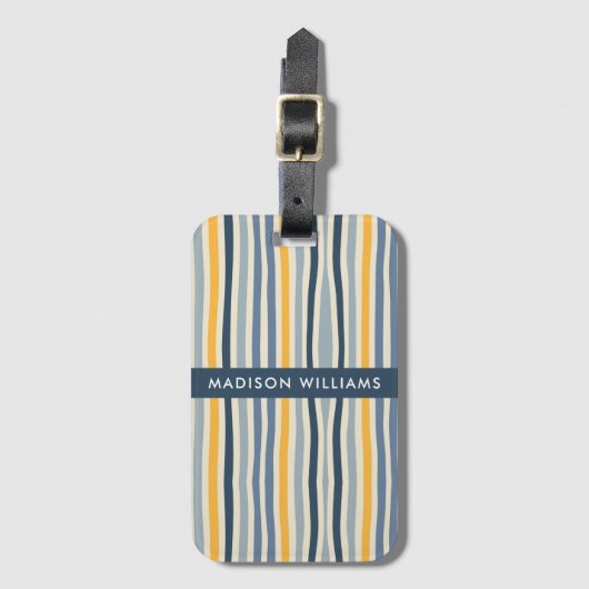 Bagagelabels met gekleurde lijnen (Voorkant (verticaal))