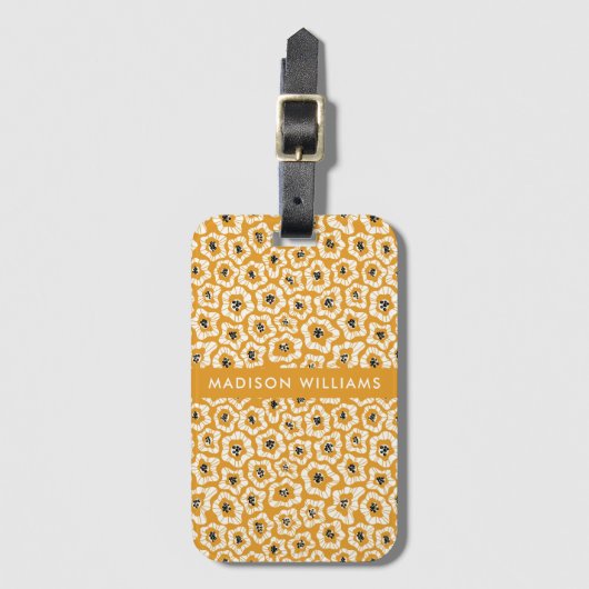 Bagagelabels met kleurenbloemen (Voorkant (verticaal))