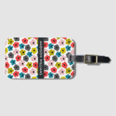 Bagagelabels met kleurenbloemen (Voorkant (horizontaal))