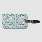 Bagagelabels met kleurenbloemen (Voorkant (horizontaal))