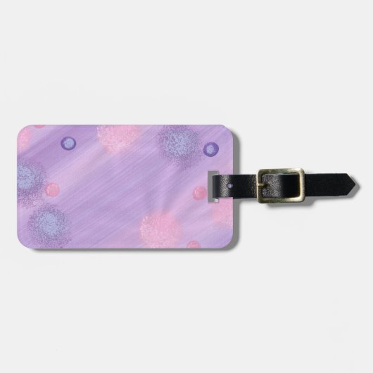 Bagagelabels met roze blauwe lavender (Voorkant horizontaal)