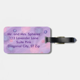 Bagagelabels met roze blauwe lavender
