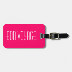Bagagelabels met tekst bedekken Bon Voyage!