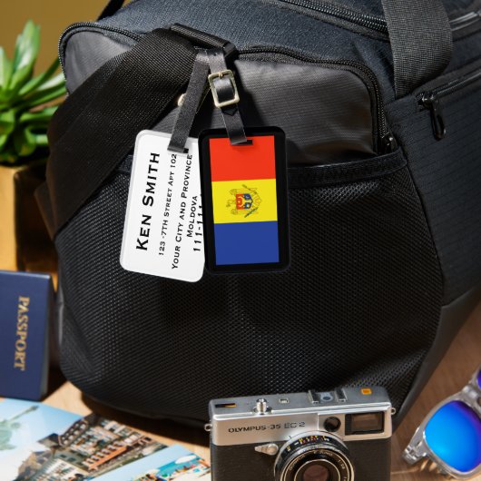 Bagagelabels Moldavië (Voorkant /achterkant)