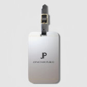 Bagagelabels Monogram Gold Silver Kijk elegant (Voorkant (verticaal))