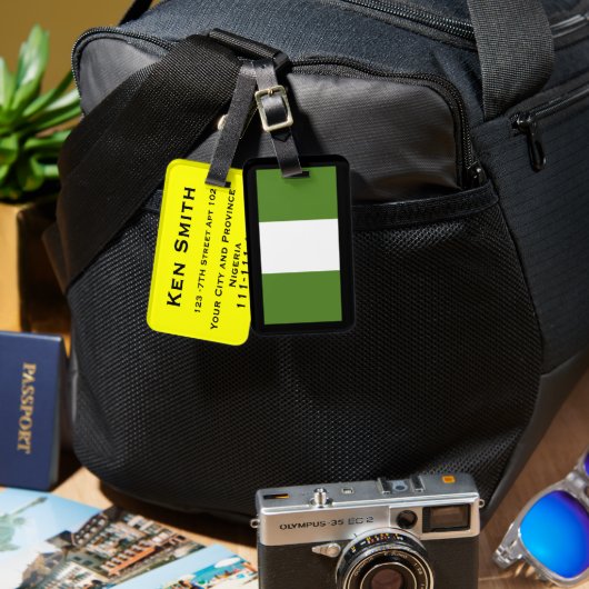 Bagagelabels Nigeria (Voorkant /achterkant)