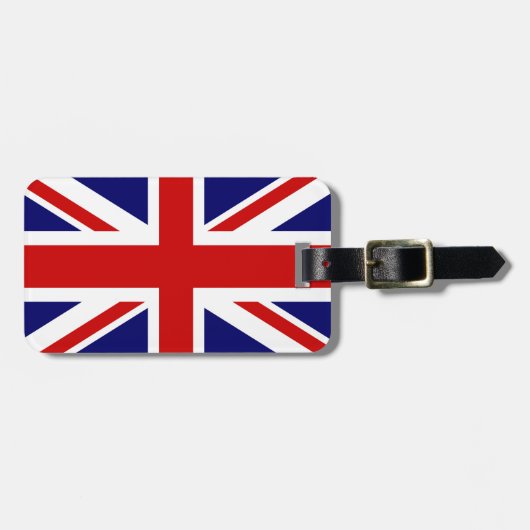 Bagagelabels onder Britse vlag voor zakken en koff (Voorkant horizontaal)