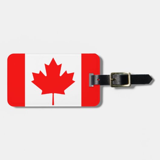 Bagagelabels onder Canadese vlag voor zakken en ko (Voorkant horizontaal)