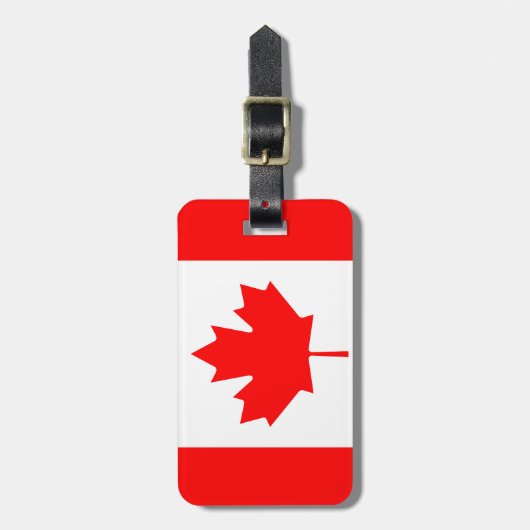 Bagagelabels onder Canadese vlag voor zakken en ko (Voorkant verticaal)