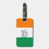 Bagagelabels onder Ierse vlag voor zakken en koffe (Achterkant verticaal)
