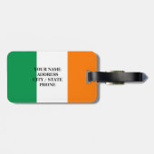 Bagagelabels onder Ierse vlag voor zakken en koffe (Achterkant horizontaal)