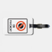 Bagagelabels op het trottoir (Achterkant horizontaal)