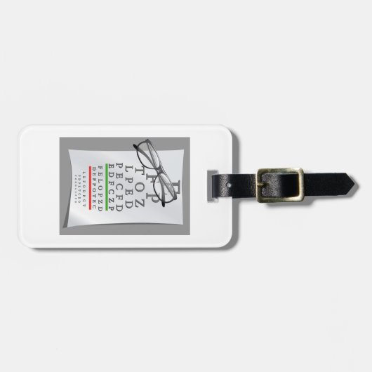 Bagagelabels Optometrist Chart (Voorkant horizontaal)