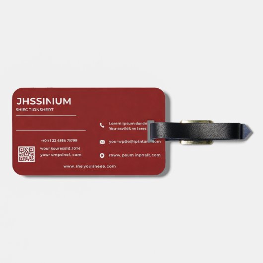 Bagagelabels Red Premium (Achterkant horizontaal)