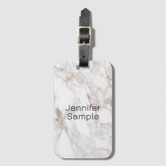 Bagagelabels Roos Gold Marble - Sjabloon aanpassen (Voorkant (verticaal))