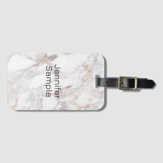 Bagagelabels Roos Gold Marble - Sjabloon aanpassen (Voorkant (horizontaal))